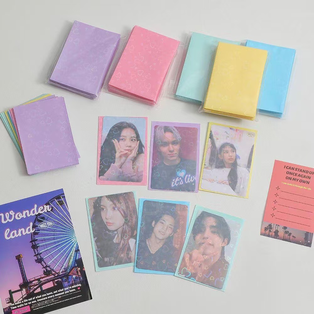 50pcs Laser Heart Card 61x91mm - огляд і ціна Card Penny Sleeve
